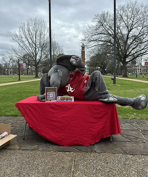 Big Al helping setup a table 
